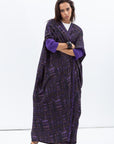 Butterfly Abaya in Purple Pattern