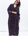 Butterfly Abaya in Purple Pattern