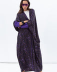 Butterfly Abaya in Purple Pattern