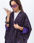 Butterfly Abaya in Purple Pattern