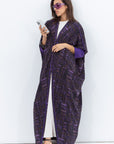 Butterfly Abaya in Purple Pattern