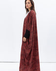 Butterfly Abaya in Coral Pattern