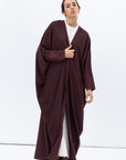 Butterfly Abaya in Deep Burgundy RTW