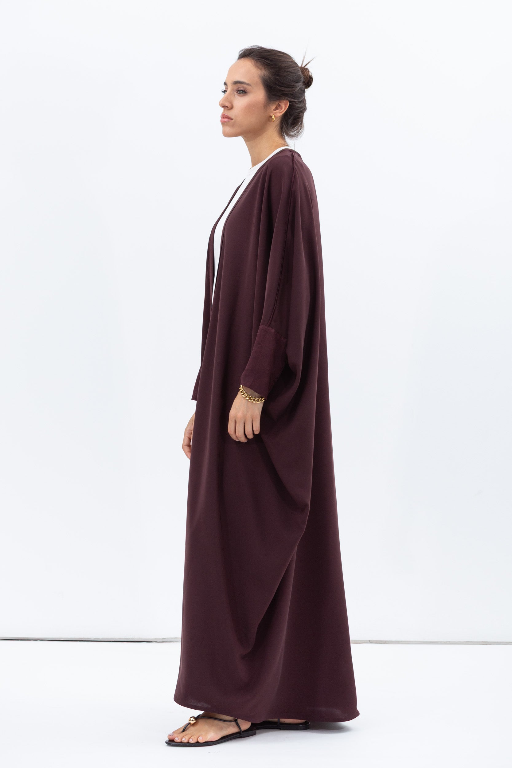 Butterfly Abaya in Deep Burgundy RTW