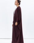 Butterfly Abaya in Deep Burgundy RTW