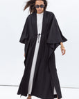Flow Abaya in Textured Black