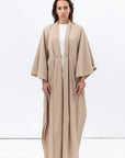 Flow Abaya in Textured Beige RTW