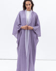 Two Layer Flow Abaya in Lavender