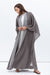 Two Layer Flow Abaya in Olive Green
