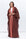 Two Layer Flow Abaya in Deep Rust