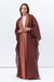 Two Layer Flow Abaya in Deep Rust