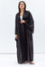 Flow Abaya in Metallic Lustre Black with Black Satin RTW
