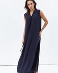 Dress in Navy with Front Tie RTW
