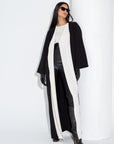 Black and White Jersey Abaya