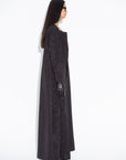 Black Snake Skin Half Abaya