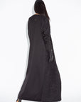 Black Snake Skin Half Abaya