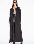 Black Snake Skin Half Abaya