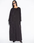 Black Snake Skin Half Abaya