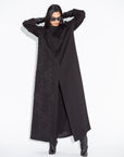 Black Snake Skin Half Abaya