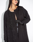 Black Snake Skin Half Abaya