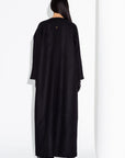 Black Wool and Metallic Brown Abaya