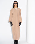 Caramel Jersey Abaya