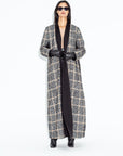 Classic Chequered Tweed abaya