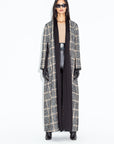 Classic Chequered Tweed abaya