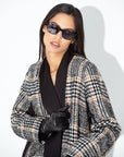 Classic Chequered Tweed abaya