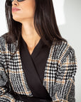 Classic Chequered Tweed abaya