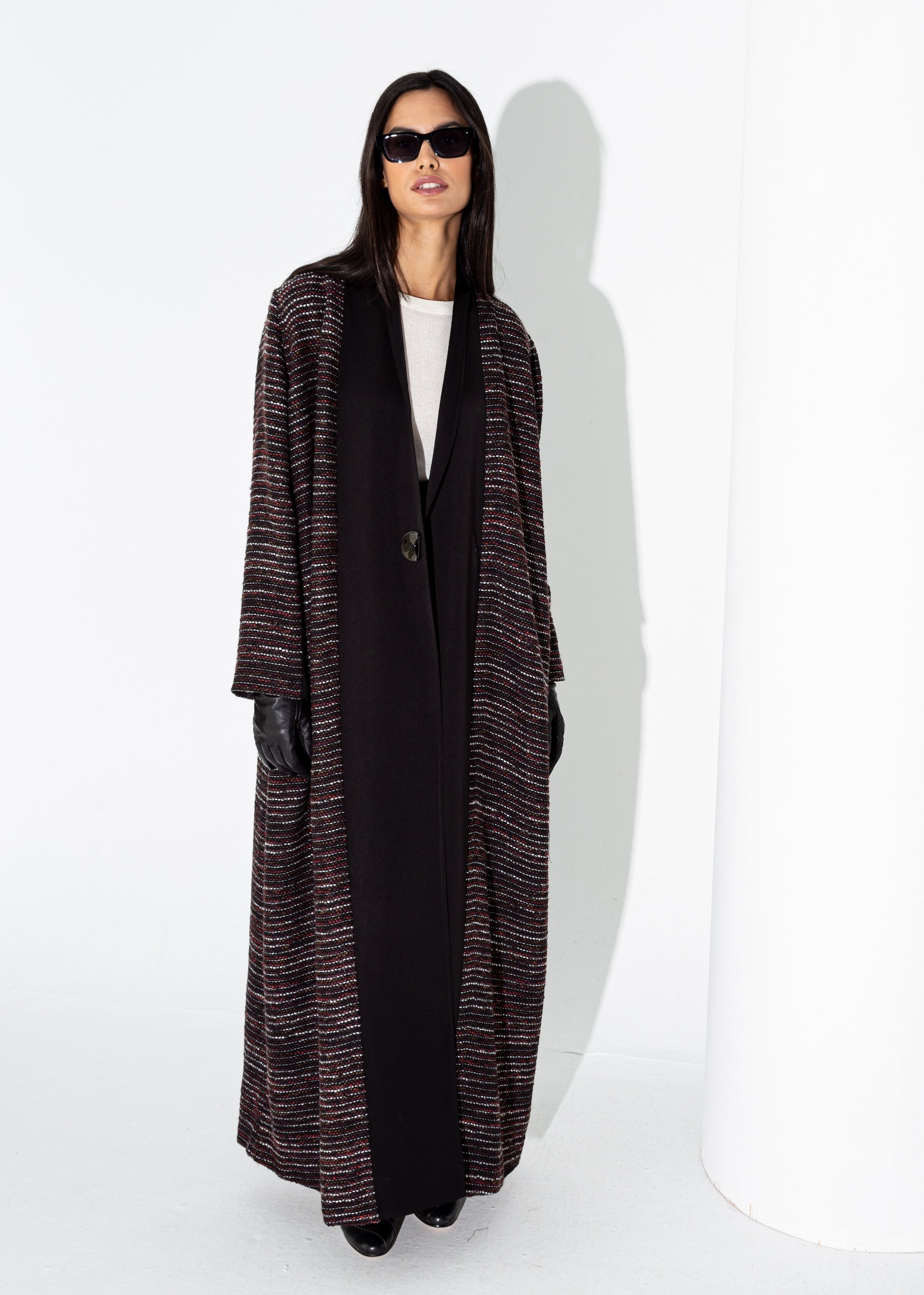 Maroon Tweed Abaya