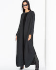 Dark Green Ripple Abaya