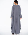 Gray Ripple Abaya