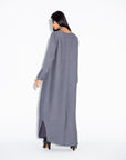 Gray Ripple Abaya