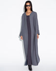 Gray Ripple Abaya