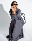 Gray Ripple Abaya