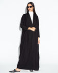 Black Glitter Collar Abaya