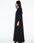 Black Glitter Collar Abaya