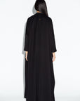 Black Glitter Collar Abaya