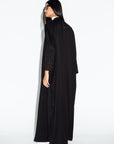 Black Glitter Collar Abaya