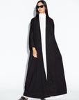 Black Glitter Collar Abaya