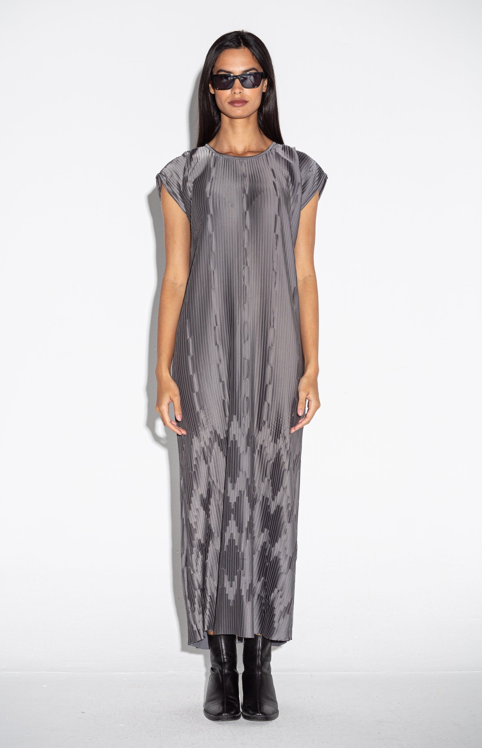 Gray Ripple Dress