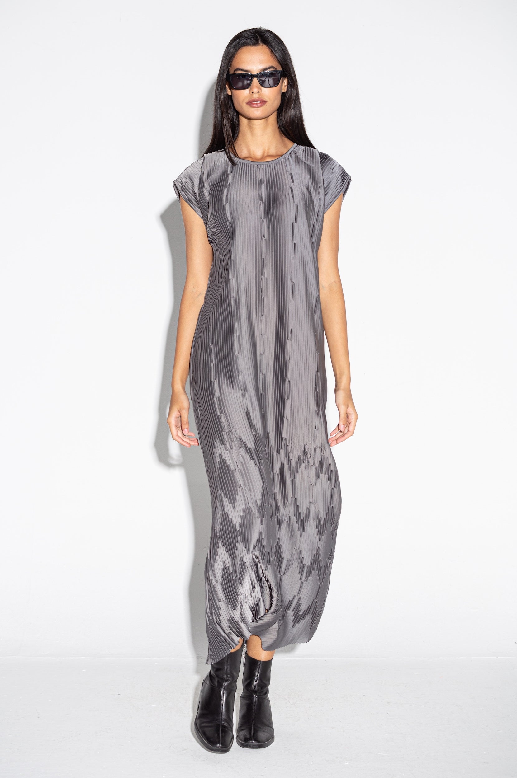 Gray Ripple Dress