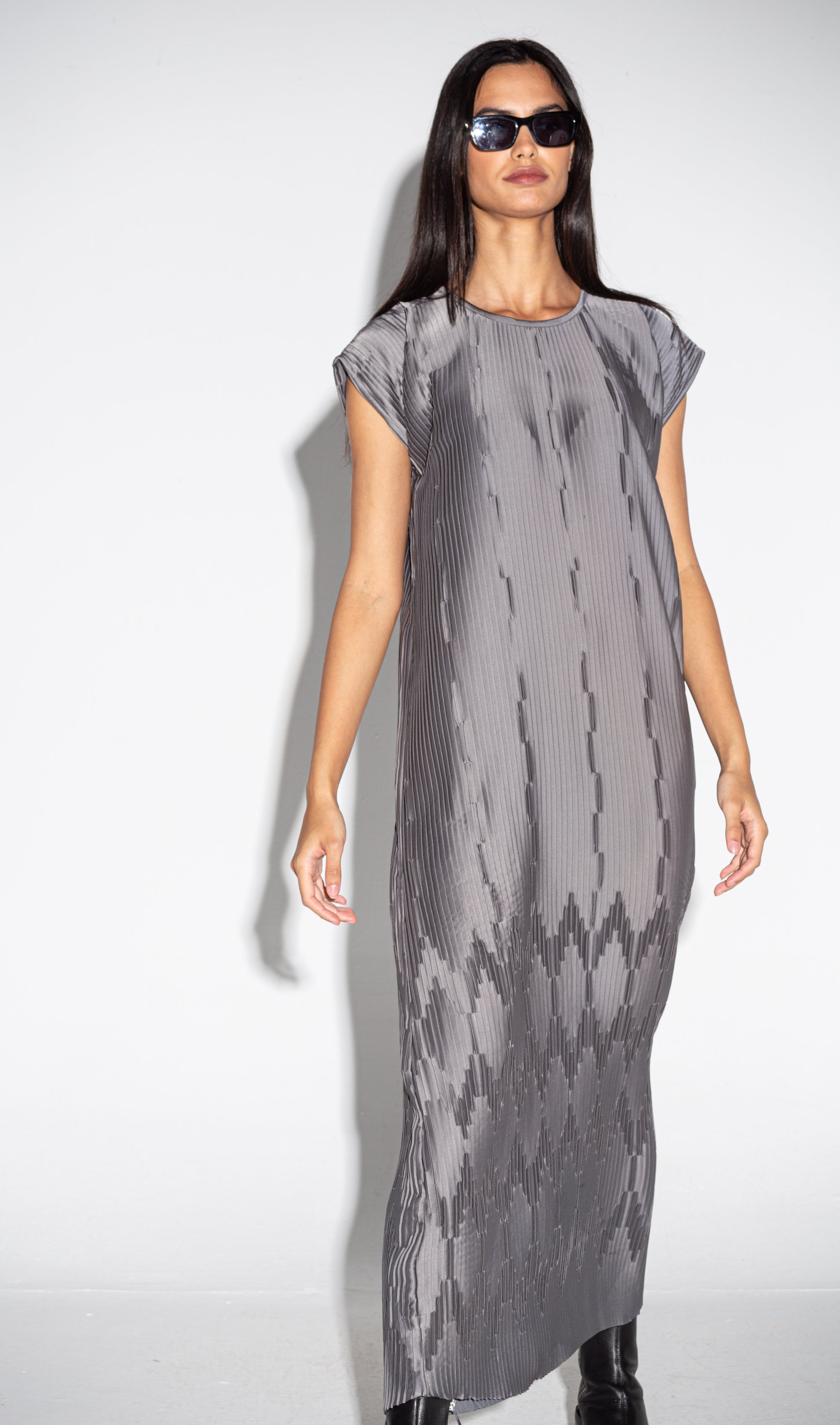 Gray Ripple Dress