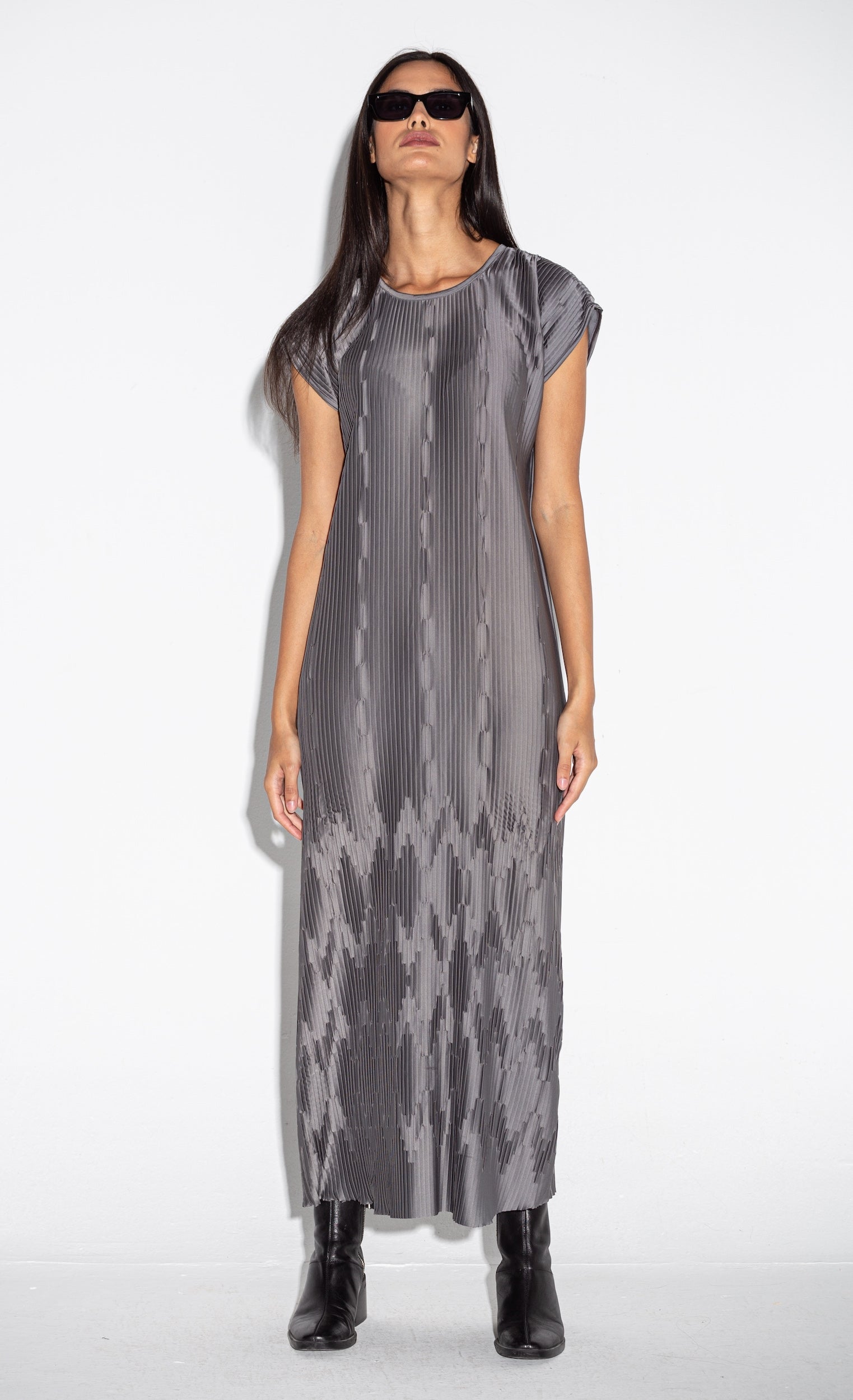 Gray Ripple Dress