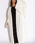 IVORY MESH SLEEVE ACCENT ABAYA