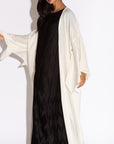 IVORY MESH SLEEVE ACCENT ABAYA