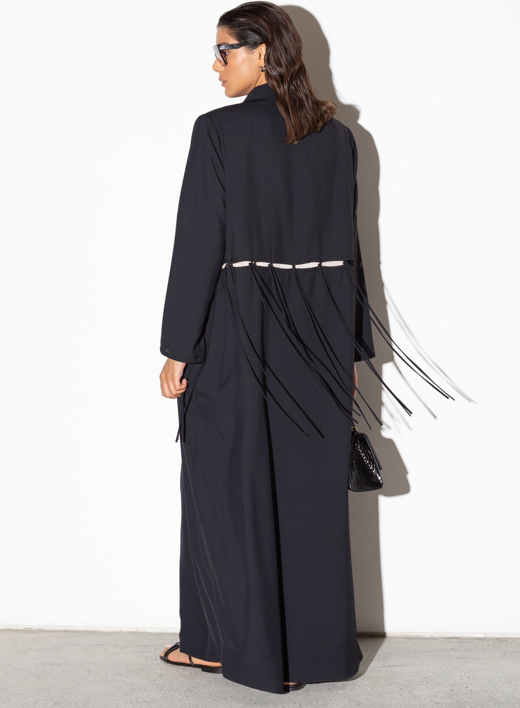 Black Tassel Abaya