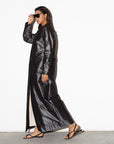 Metallic Abaya in Gun Metal Gray