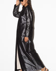 Metallic Abaya in Gun Metal Gray